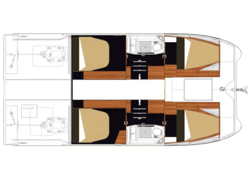 Book yachts online - powercatamaran - MY 37- 4. cab. - MareTortuga - rent