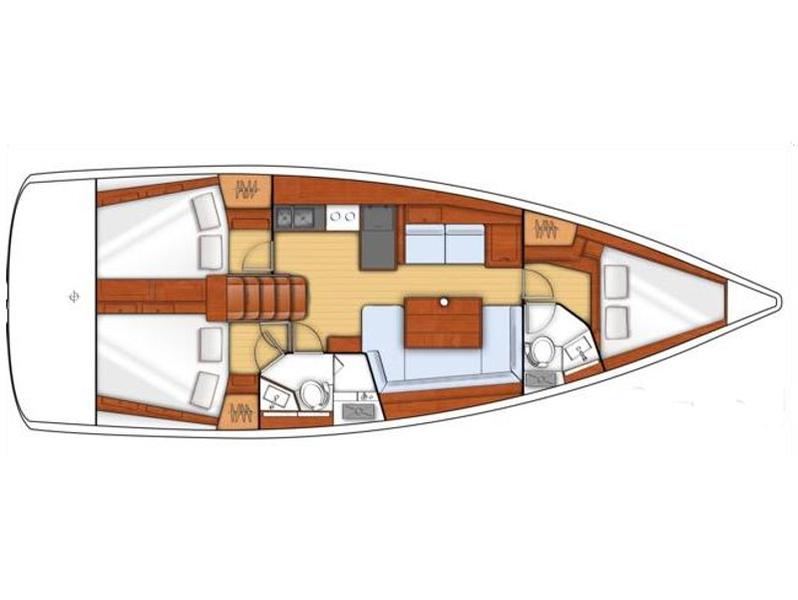 Book yachts online - sailboat - Oceanis 41 - Ocellot blue (PMI) - rent