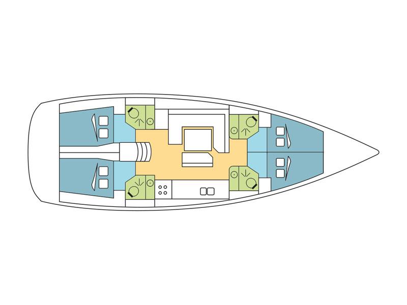 Book yachts online - sailboat - Sun Odyssey 479 - Gounod - rent
