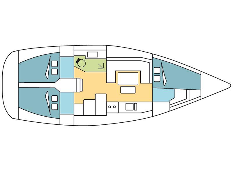 Book yachts online - sailboat - Dufour 380 - Pegase - rent
