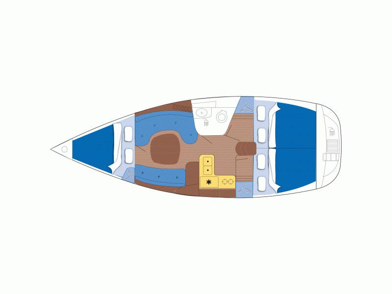 Book yachts online - sailboat - Oceanis 331 - " ALOHA " - rent