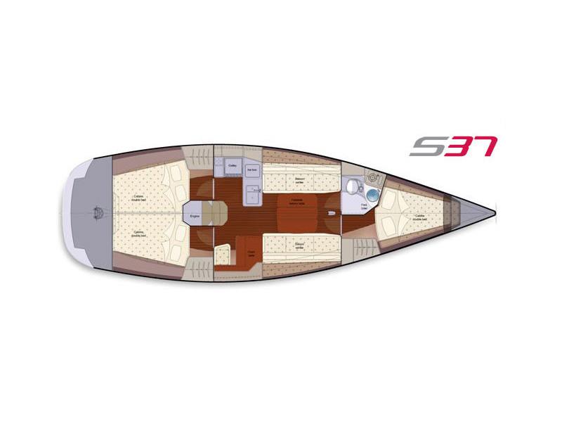 Book yachts online - sailboat - Salona 37 - Red Zeppelin - rent