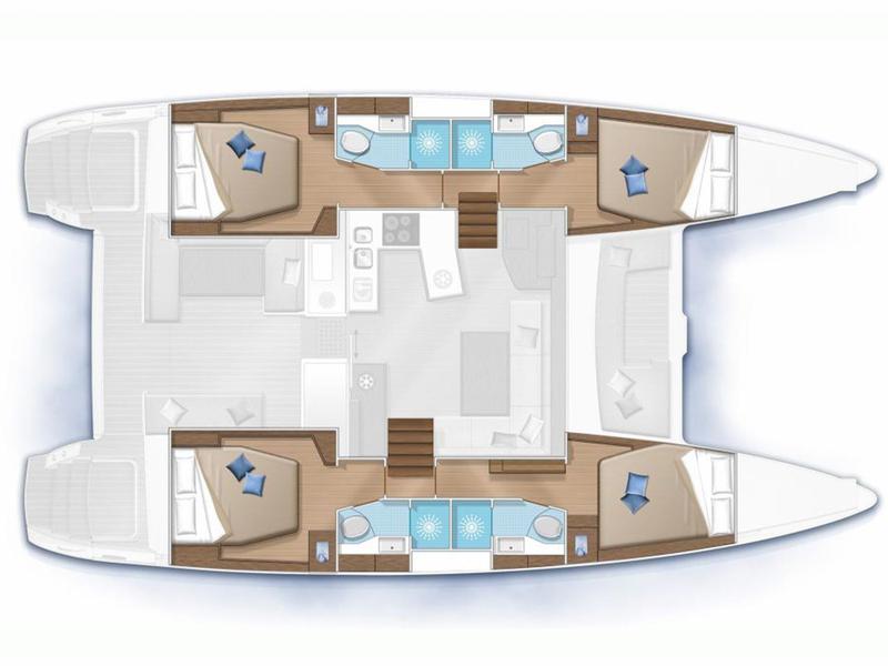 Book yachts online - catamaran - Lagoon 450 Sport - twin elli - rent