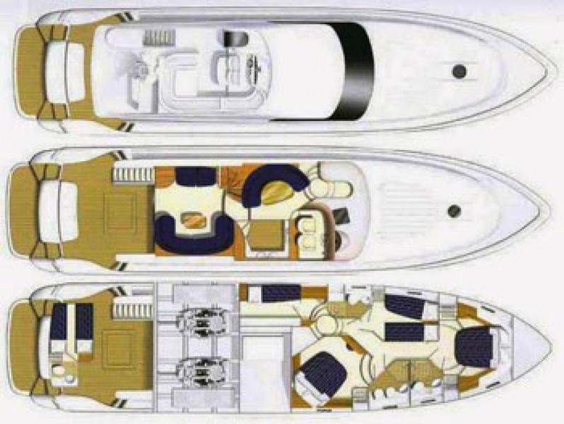 Book yachts online - motorboat - Princess 65 Fly - Lolly - rent