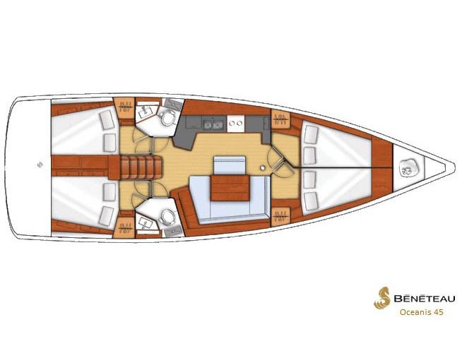 Book yachts online - sailboat - Oceanis 45 - Quantum - Bow &amp; Solar - rent