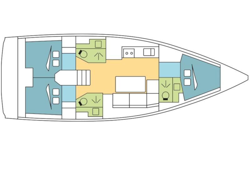 Book yachts online - sailboat - Dufour 390 Grand Large - Emerald  - rent