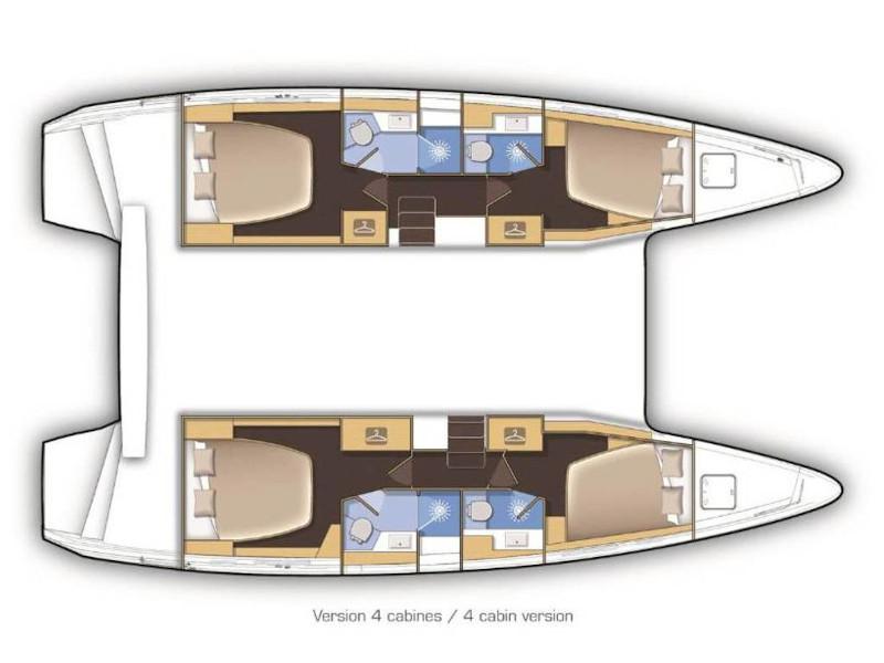 Book yachts online - catamaran - Lagoon 42 - Le Petit Sable - rent