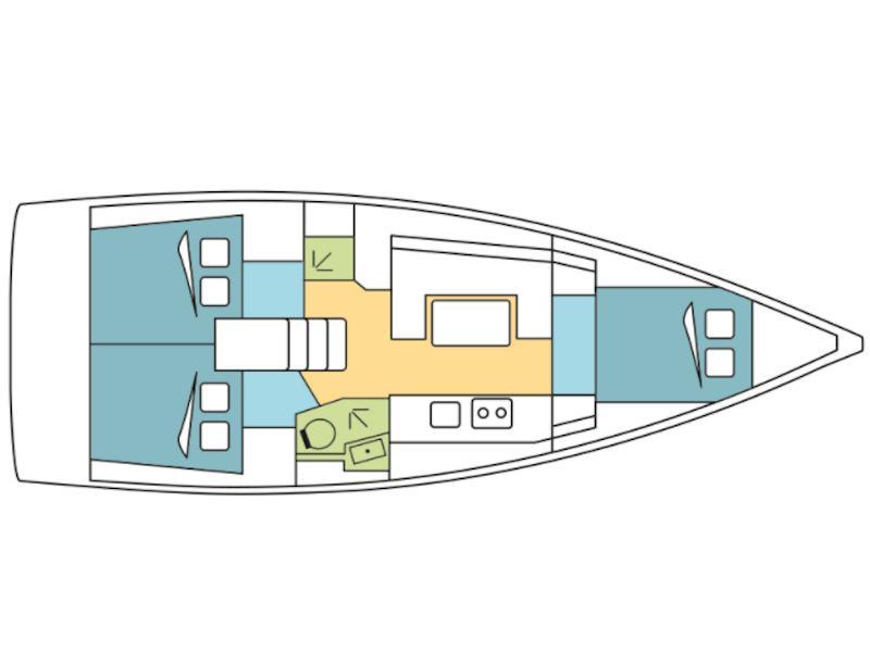 Book yachts online - sailboat - Oceanis 38 - Kiriaki - rent