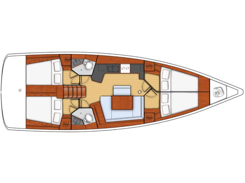 Book yachts online - sailboat - Oceanis 45 - Eika - Standard line - rent