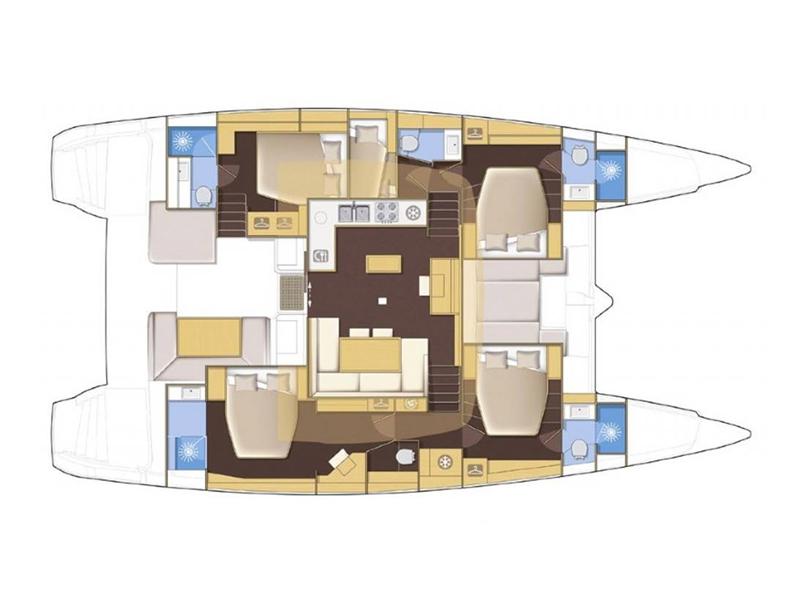 Book yachts online - catamaran - Lagoon 52 LUX (GEN,AC,WATERMAKER) - Princess Bella - rent