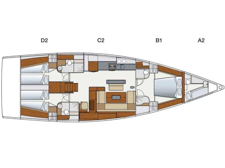 Book yachts online - sailboat - Hanse 575 - Shawe Thing (Only with Skipper) - rent