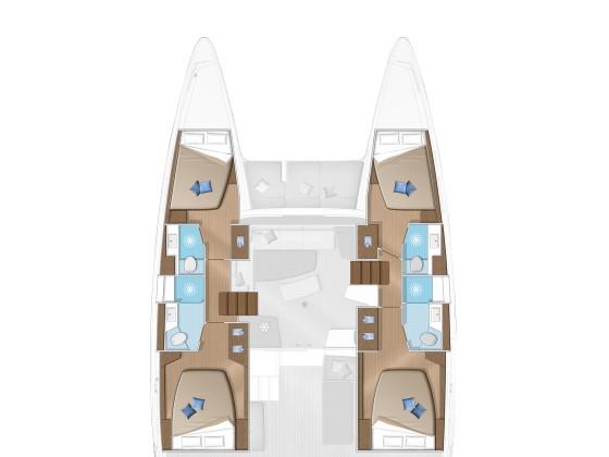 Book yachts online - catamaran - Lagoon 42 - Antares - rent