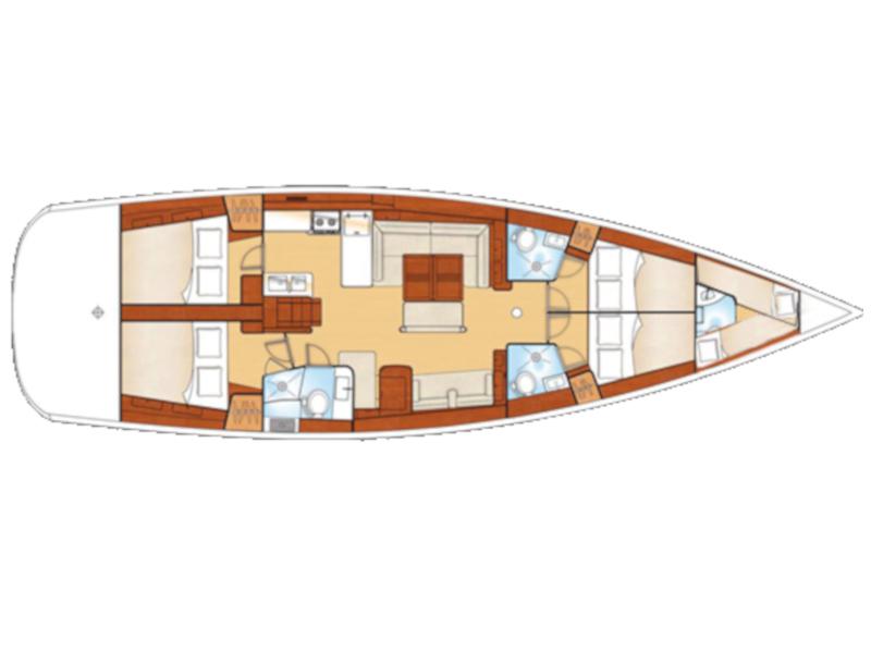 Book yachts online - sailboat - Oceanis 54 - SIRENA De ORO (air condition, generator) - rent