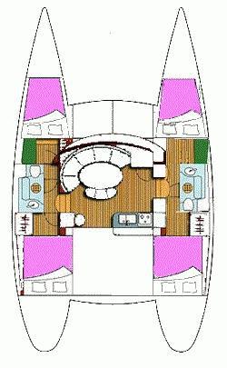 Book yachts online - catamaran - Lagoon 380 - Kiwi 2 - rent