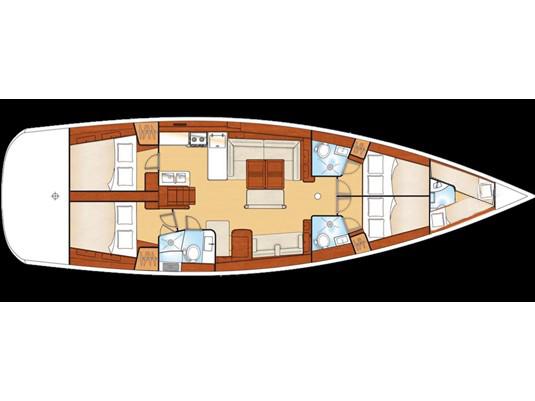 Book yachts online - sailboat - Oceanis 54 I - Oceanis 54 sir Skippered - rent