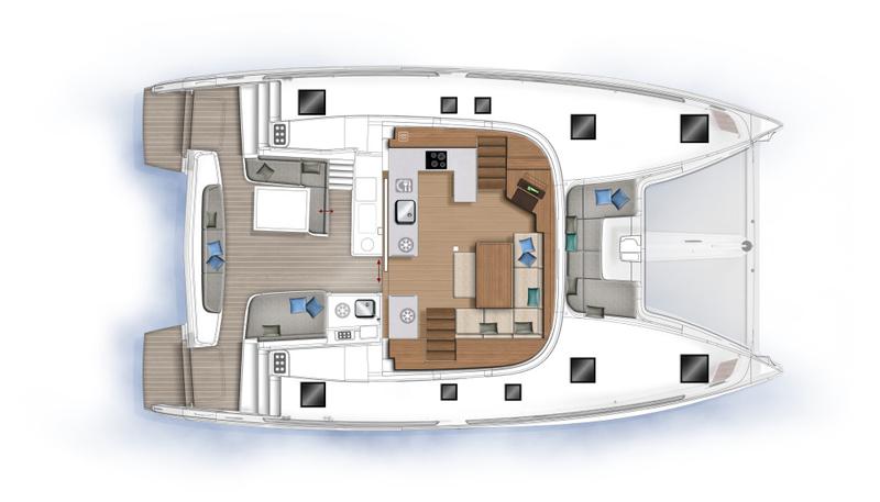 Book yachts online - catamaran - Lagoon 46 (2022) equipped with a/c (salon + cabins), generator, ice maker, 2x SUP - ACTIVE CRUISES - rent