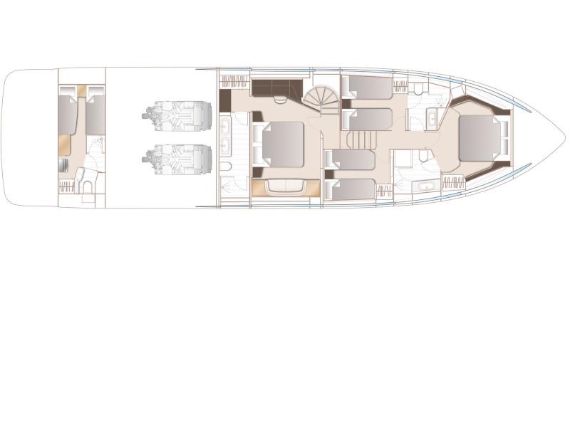 Book yachts online - motorboat - Princess Y72 - no name - rent