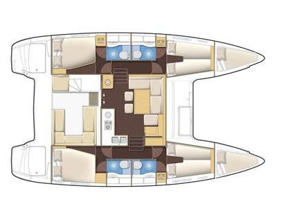 Book yachts online - catamaran - Lagoon 400 S2 - Sailing Blue 4 - Refit 2021 - rent