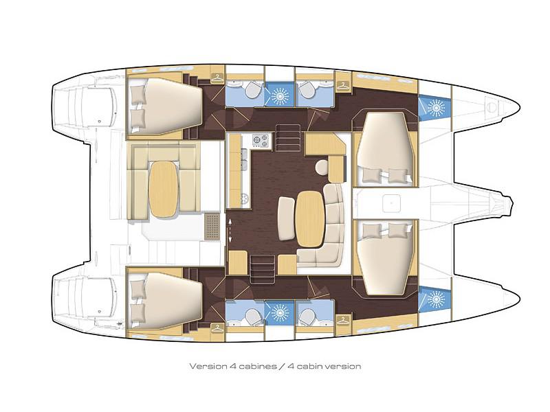 Book yachts online - catamaran - Lagoon 421 - Iryn - rent