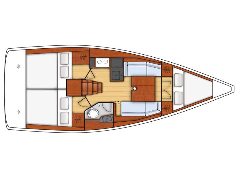 Book yachts online - sailboat - Oceanis 35.1 - Levante - Standard line - rent