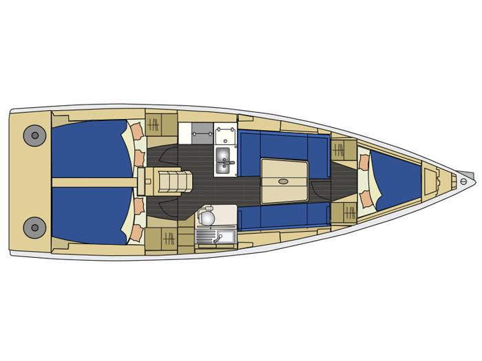 Book yachts online - sailboat - Elan 350 - X-Ray - rent