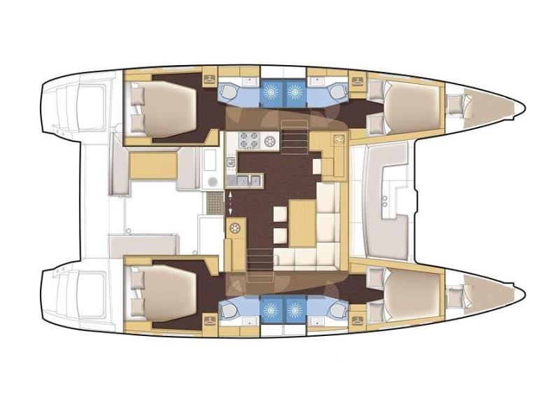 Book yachts online - catamaran - Lagoon 450 - Violetta - rent