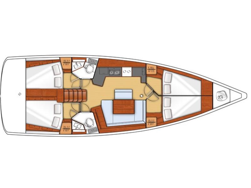 Book yachts online - sailboat - Oceanis 45 (4 cabs) - Foxtrot - rent