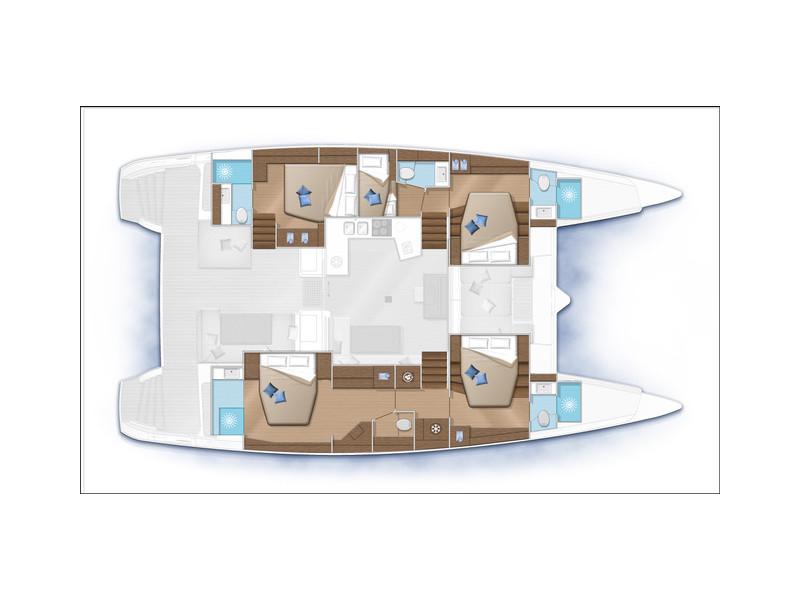 Book yachts online - catamaran - Lagoon 52-5 - TIGA - rent