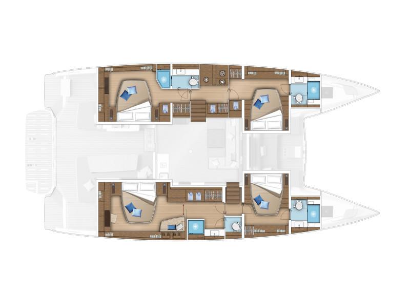Book yachts online - catamaran - Lagoon 55 luxury owner version - PRINCESS S - rent
