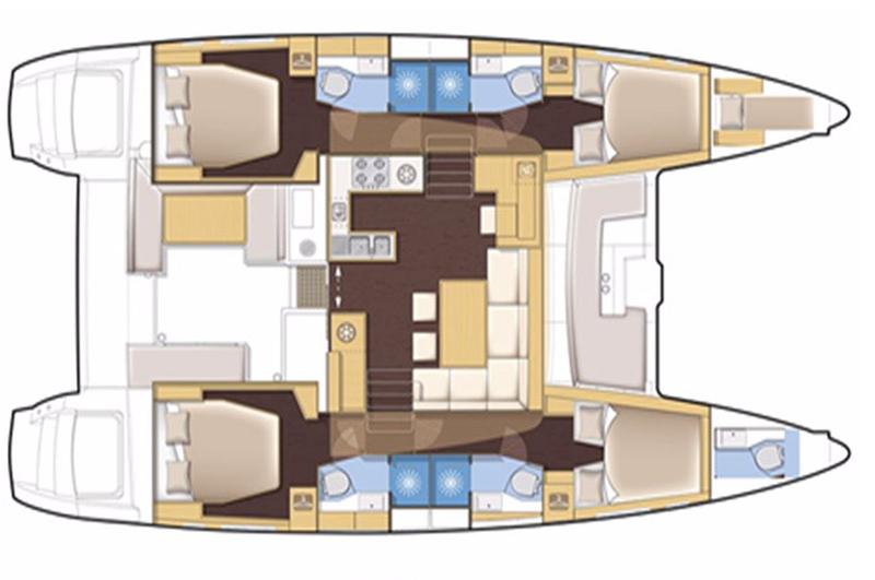 Book yachts online - catamaran - LAGOON 450 - LLUNA - 6-BI-3-62-21 - rent