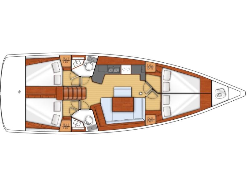Book yachts online - sailboat - Oceanis 45- 4 cab - VESNA - rent