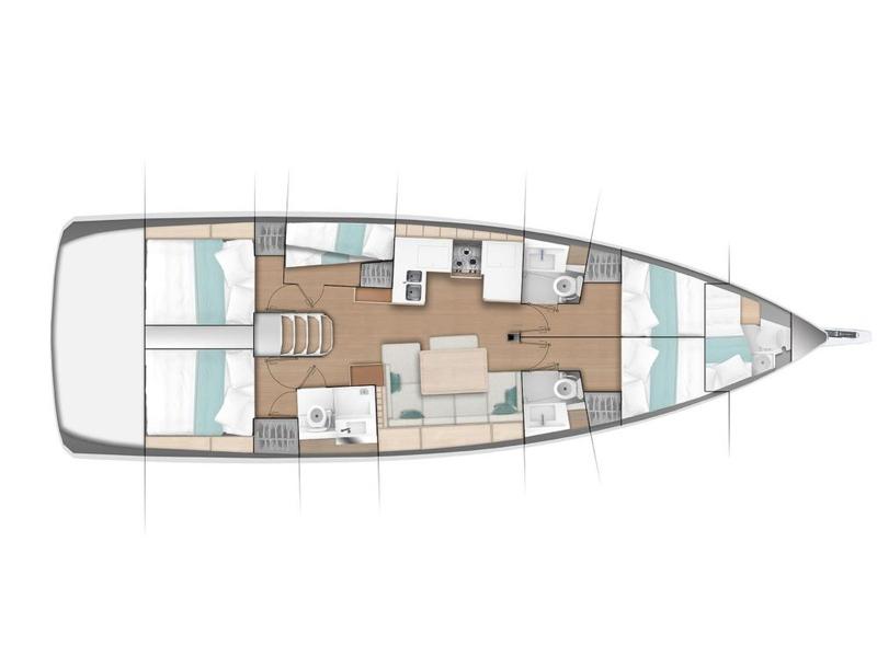 Book yachts online - sailboat - Sun Odyssey 490 - PILEAS - rent