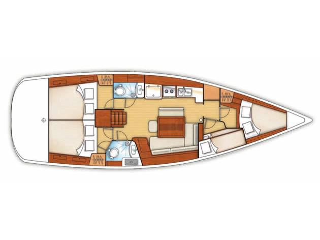 Book yachts online - sailboat - Oceanis 43 - Queen Ann - rent