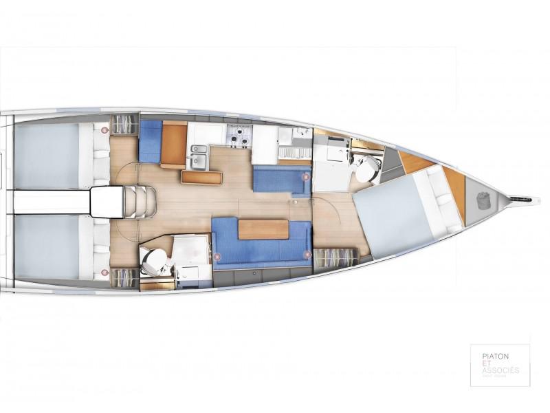 Book yachts online - sailboat - Sun Odyssey 410 - Red Kiss - rent