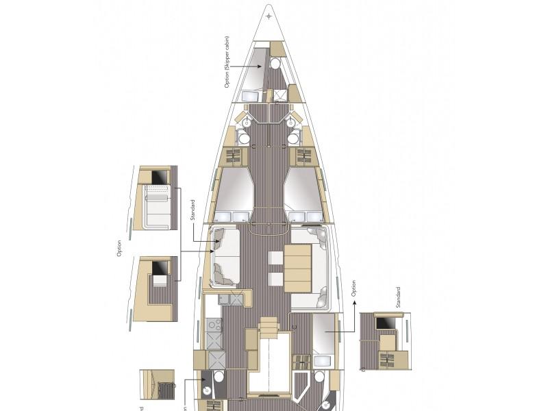 Book yachts online - sailboat - Jeanneau 64 - Nada III - rent