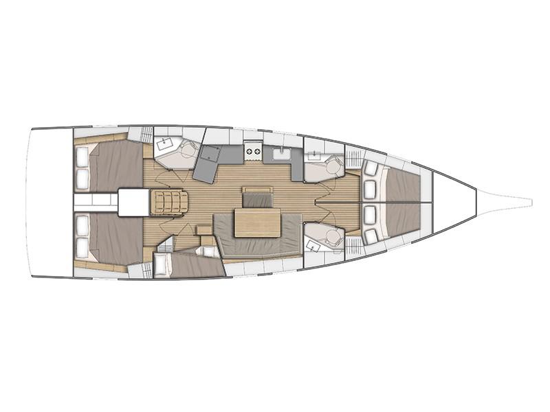 Book yachts online - sailboat - Oceanis 46.1 - 5 cabin version - FriendSEAp - rent