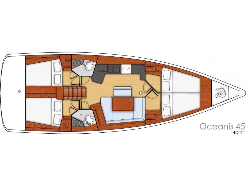 Book yachts online - sailboat - Oceanis 45 - DIANA - rent