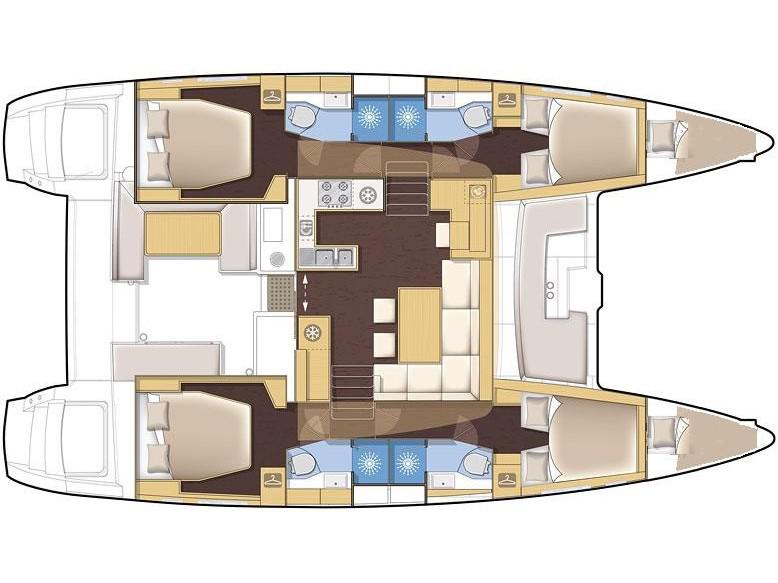Book yachts online - catamaran - Lagoon 450  Flybridge - Golden Dream - rent