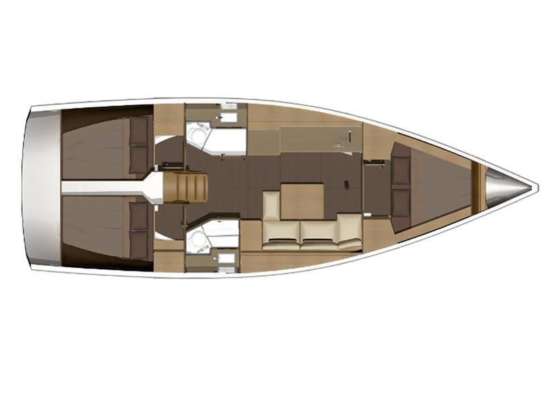 Book yachts online - sailboat - Dufour 382 Grand Large - PETAR PAN 2018 - rent