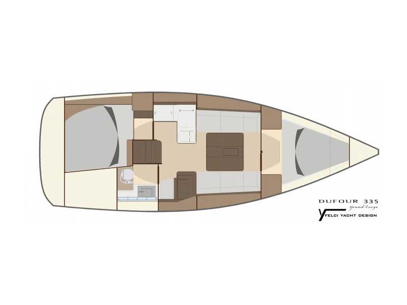 Book yachts online - sailboat - Dufour 335 Grand Large - PIPPI +new sails 2018 - rent