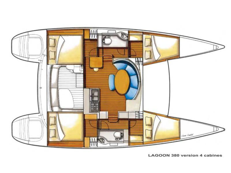 Book yachts online - catamaran - Lagoon 380 S2 - Lucky Seven (refit 2018) - rent