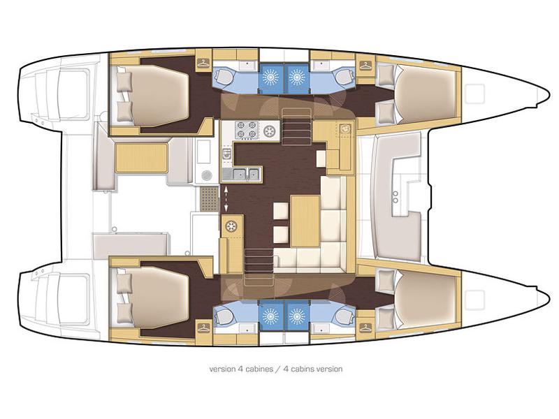 Book yachts online - catamaran - Lagoon 450  Flybridge - Grecostar - rent