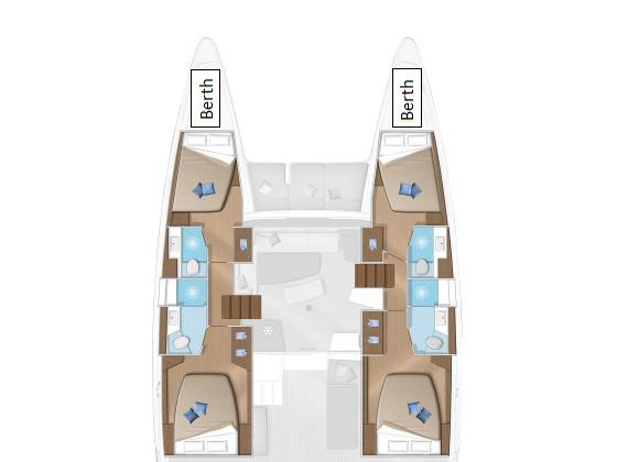 Book yachts online - catamaran - Lagoon 42 - Largonaute ( Friday to Friday ) - rent