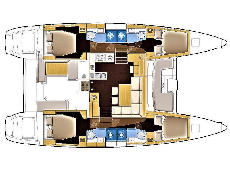 Book yachts online - catamaran - Lagoon 450 - Allegra - rent