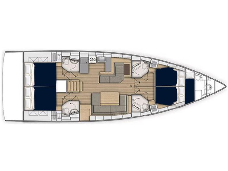 Book yachts online - sailboat - Sunsail 52.4 - Sunsail 52.4 (2022) - rent