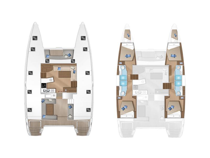 Book yachts online - catamaran - Lagoon 450  Flybridge - Smile - rent