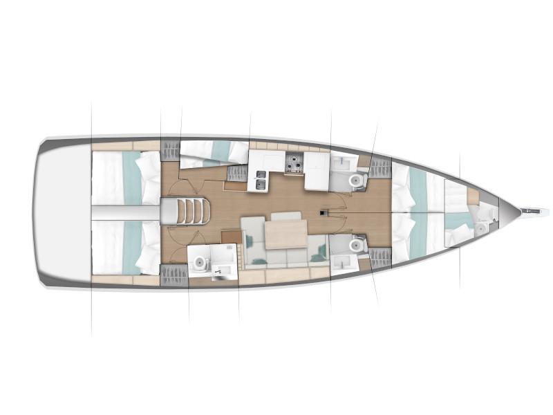 Book yachts online - sailboat - Sun Odyssey 490 - DONAR - rent