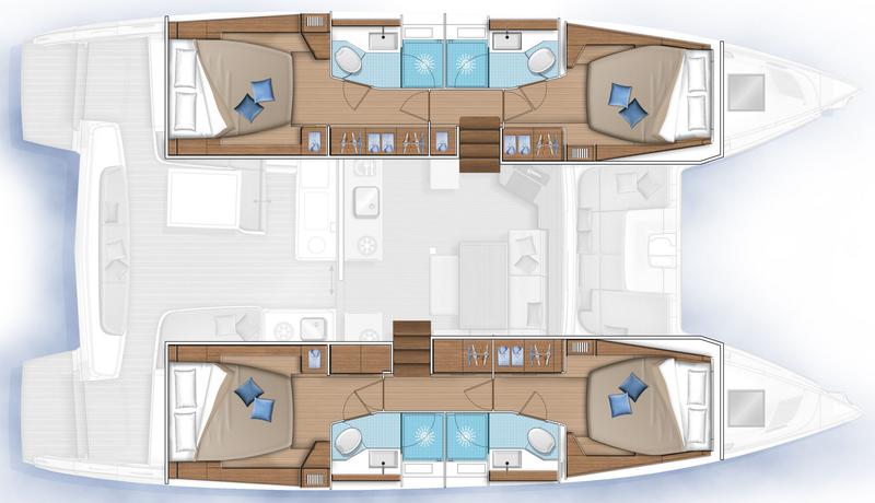 Book yachts online - catamaran - Lagoon 46 - Alter Ego (A/C-Generator) (Pax 12) Brand New 2021 - rent