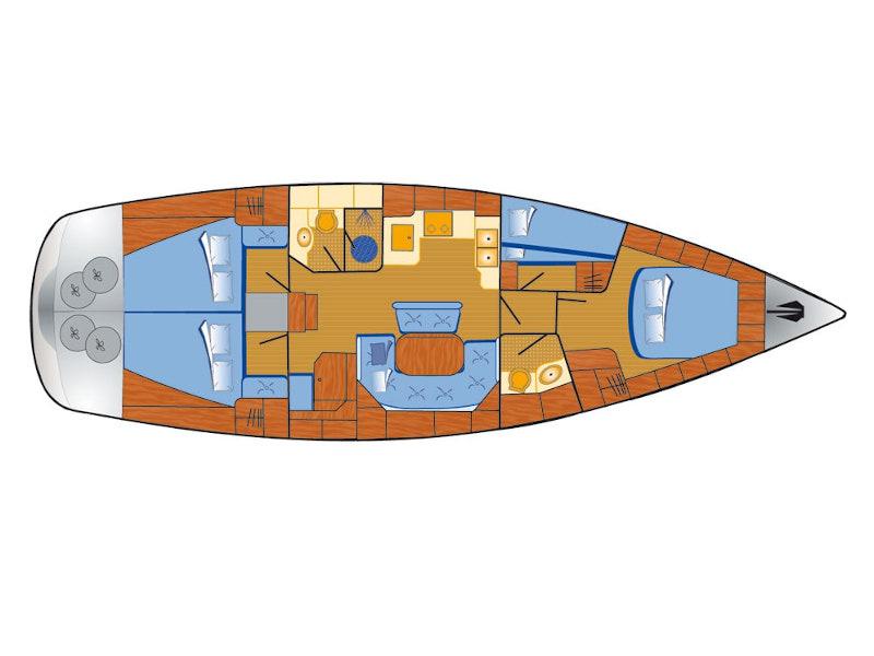 Book yachts online - sailboat - Bavaria 46 Cruiser - Tweety - rent