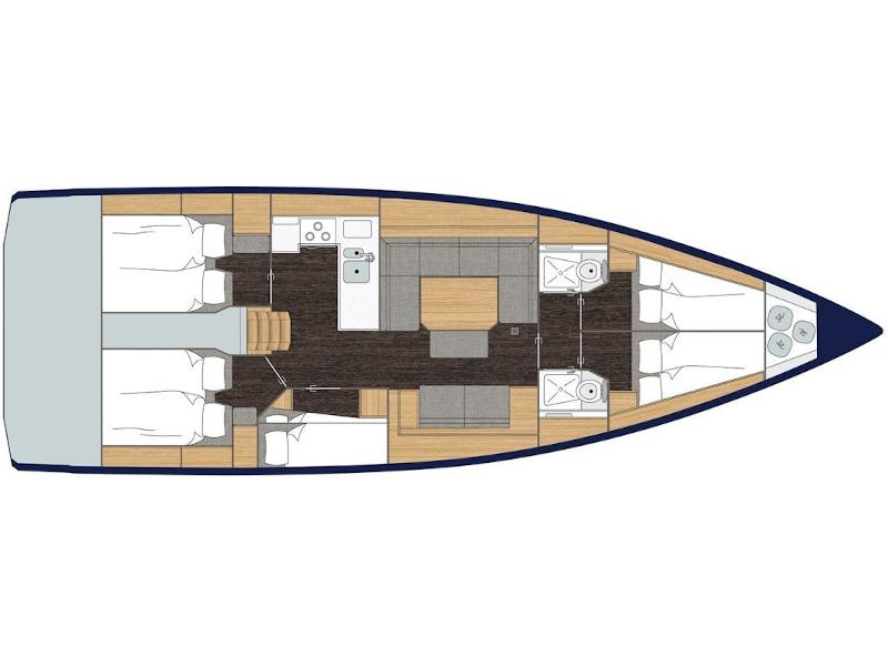 Book yachts online - sailboat - Bavaria C45 - Blue Diamond - rent
